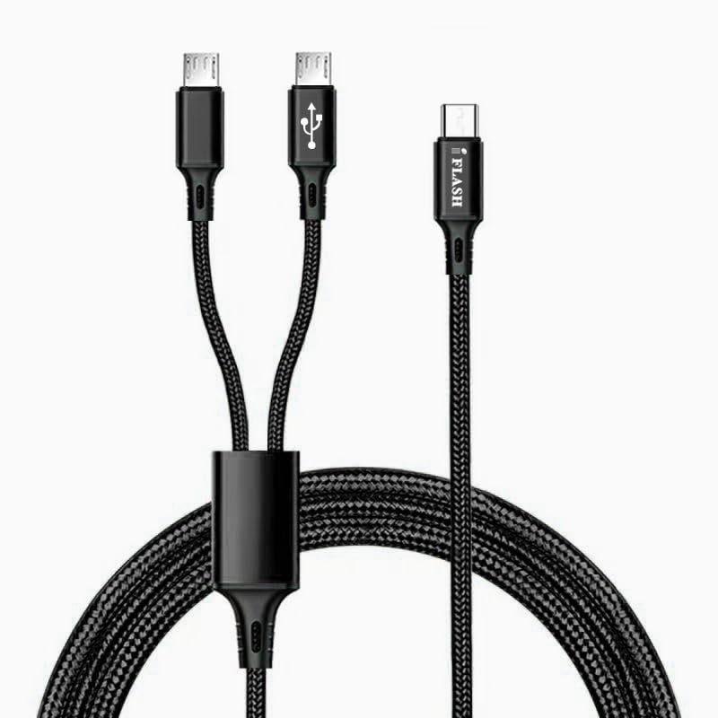 Dual Port MicroUSB Splitter Charging Cable – Power up to Micro USB Devices At…