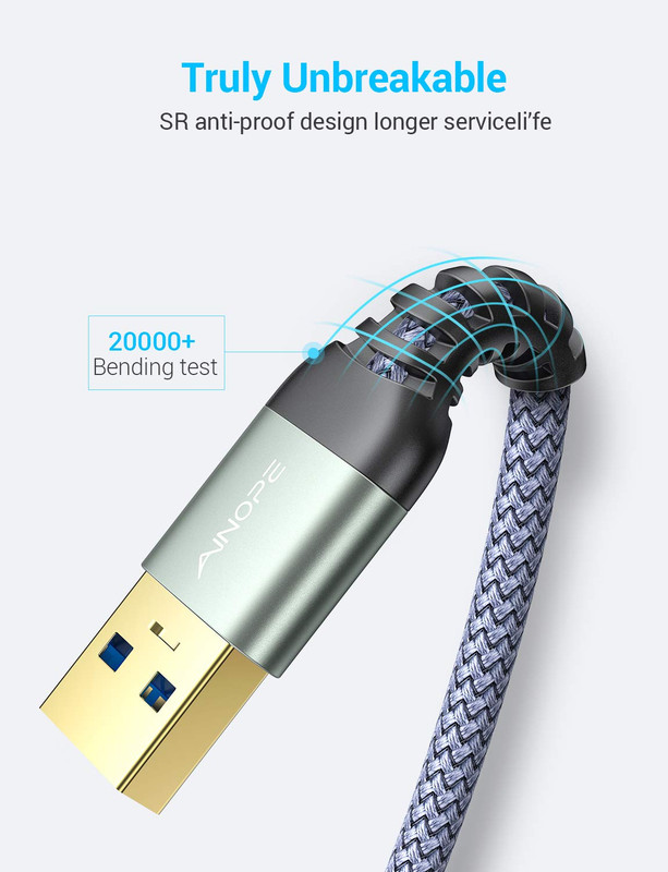 2 Pack USB Extensions Cable High Speed USB 3.0 Extension Cord Type a Male to Fem gallery