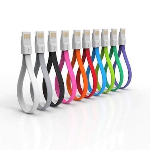MAGNETIC Magnet CHARGER 8" flat MICRO USB data Cable for SAMSUNG GALAXY S4 S6 S7 gallery