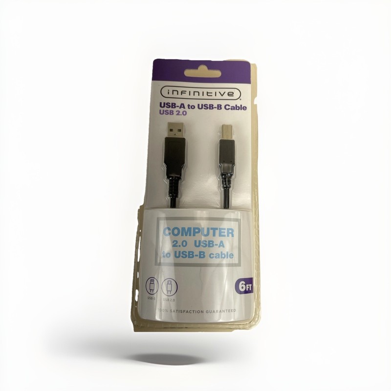 Infinitive USB-A To USB-B Cable USB 2.0 6FT