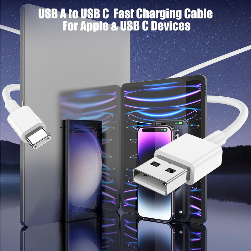 3-Pack CarPlay Cable for iPhone 17/16/15 & More - USB A to USB C 3.3FT/6FT gallery