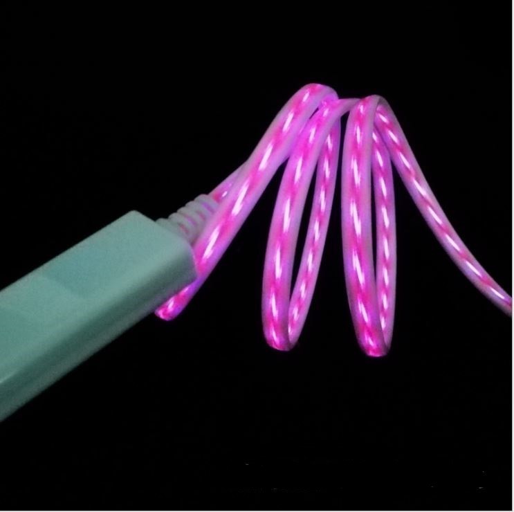 3Ft USB iPhone X/8/7/6s/6 Visible Data Sync Flowing LED Light up Charger Cable gallery