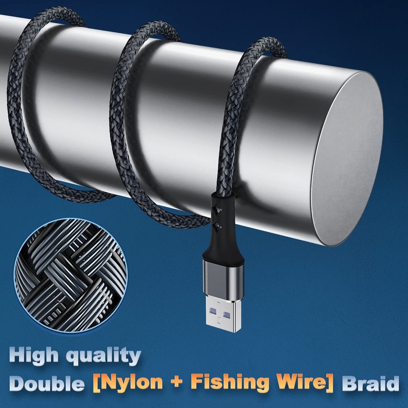 (2-Pack) iPhone Charger 3Ft for Apple MFi Certified, Strong Nylon Braided Lig... gallery