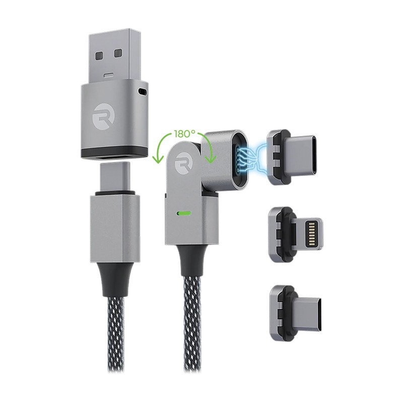 Raycon® The Magic 180 Pro Fast-Charging Cable for iOS™, Micro USB, and... gallery