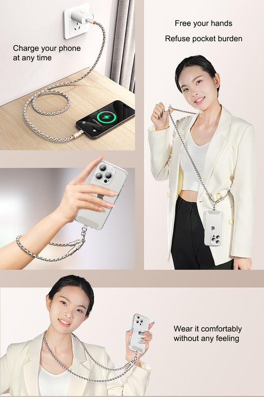 For USB-C to USB-C Cable+Cell Phone Lanyard (2 in 1), 66W High Speed USB C Cable gallery