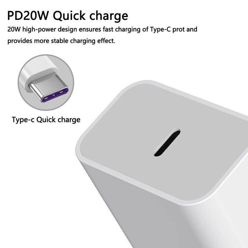 20W USB C Fast Charger and USB C To Type C Cable Power Adapter For iPad Pro Air gallery