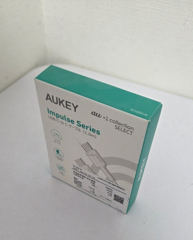 AUKEY USB-C to USB-C Cable 1m White (2 Pack) R21Q001W Fast Charging New gallery
