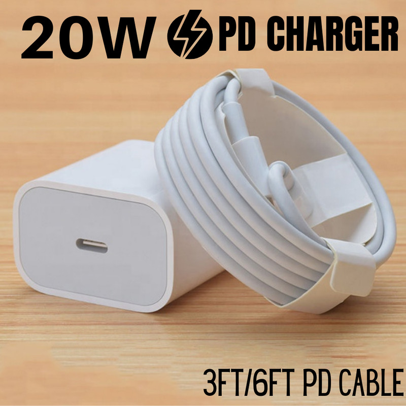 Upgrade 20W Fast Charger Block Type C Cable For iPhone 14 13 12 11 Pro Max XR SE gallery