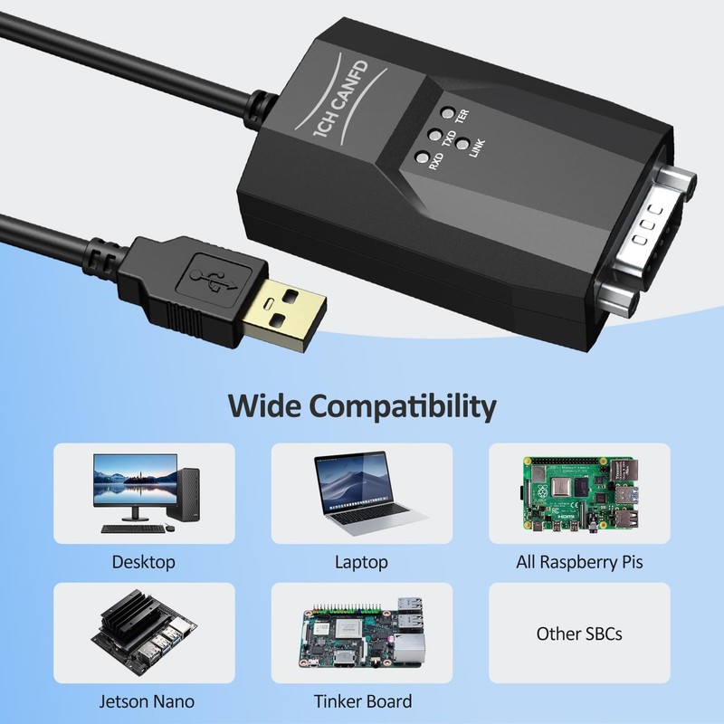 USB to CAN Analyzer Cable SavvyCAN-FD- C CAN FD Speed Up to 12M Isolated Agai... gallery