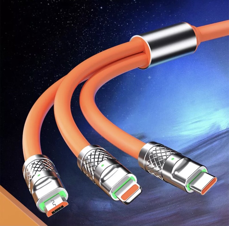 3 in 1 Fast Charging Cable Cell Phone Charger Cord For iPhone Type C Micro New gallery