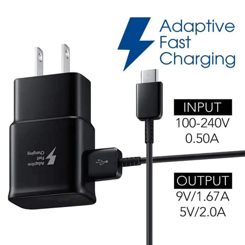 Bulk Lot For Samsung Galaxy S10 S9 8 Adaptive Fast Wall Charger USB Type C Cable gallery