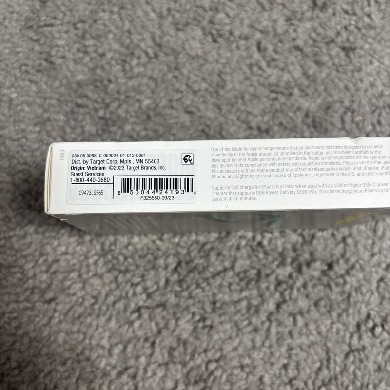 3' USB-C Cable - heyday blue iPhone iPad charging cord cable new gallery