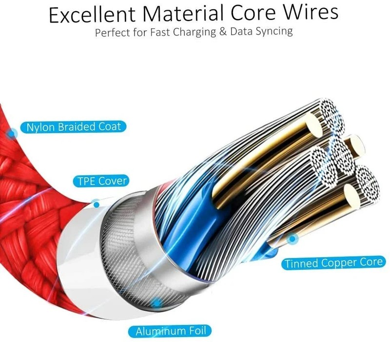 Braided USB to Type-C Fast Charging Data SYNC Charger Cable Cord 1/3/6/10FT Lot gallery