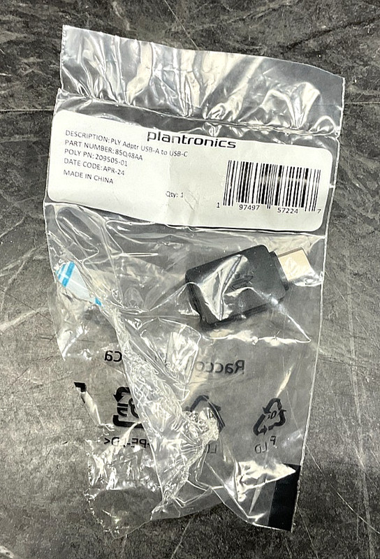Plantronics Poly USB-A to USB-C 85Q48AA ✅ ❤️️ ✅ NEW! OPEN PACKAGING! ✅ ❤️️ ✅