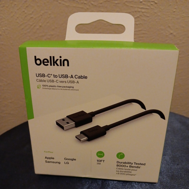Belkin USB-C to USB-A Cable (3M /10ft) for Apple/Samsung/Google/LG . gallery