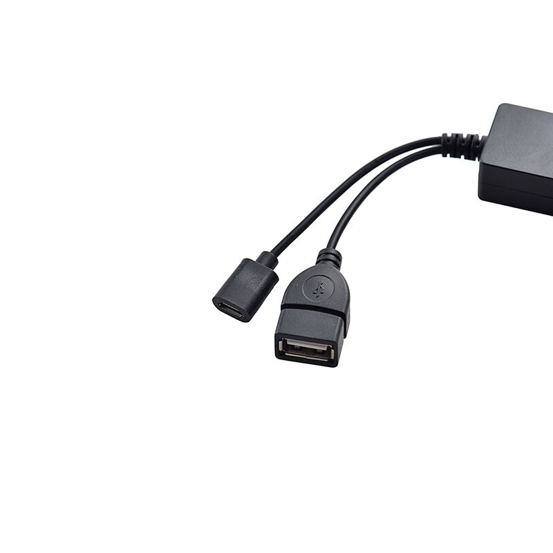 3.5mm Male to Micro USB Female + USB Female Car Aux Out Cable Cord Adapter Audio gallery