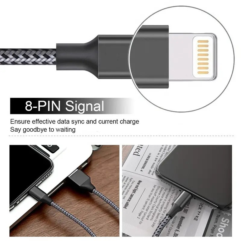 Fast Charger Cable Heavy Duty For iPhone 14 12 11 X XR 8 Charging Cord Wholesale gallery