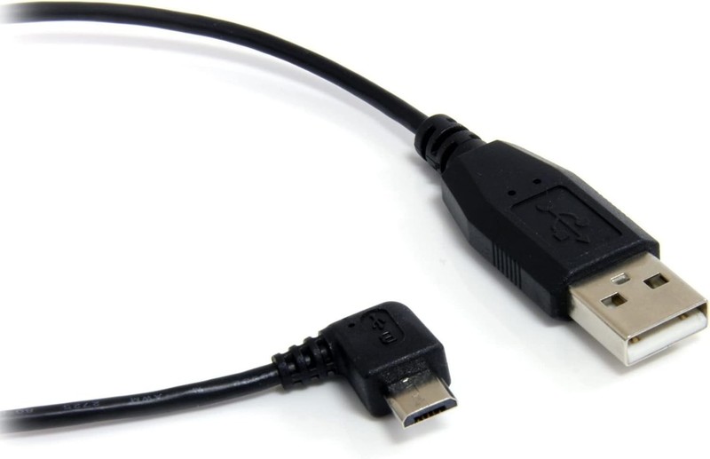 6 ft. 1.8 m Right Angle Micro USB Cable – USB 2.0 A to Right Angle Micro B – …