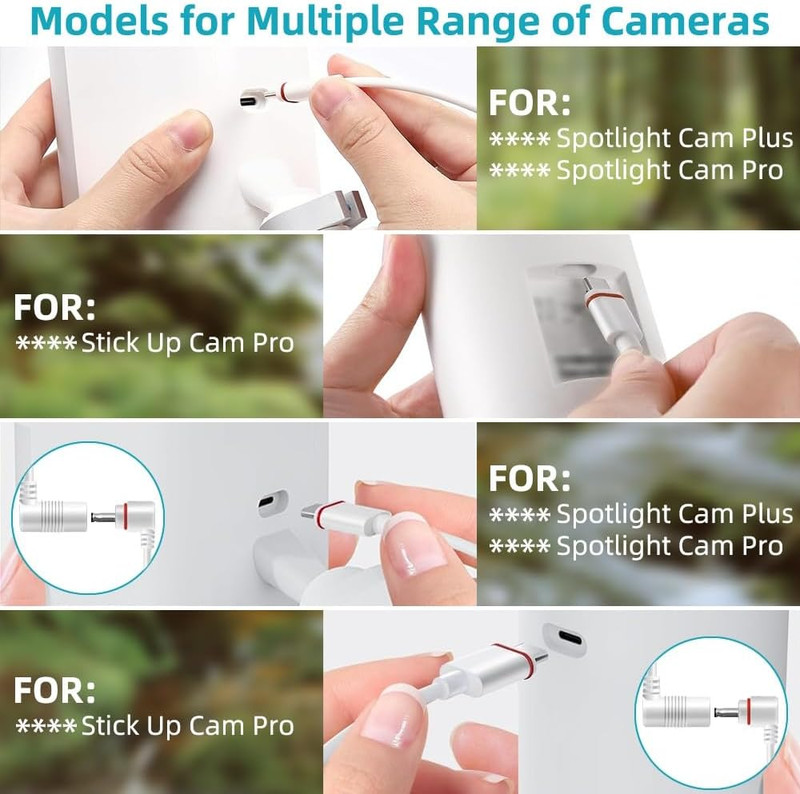 2PCS Barrel Plug to USB-C Adapter for Ring USB C Outdoor Cameras, Barrel Adapter gallery