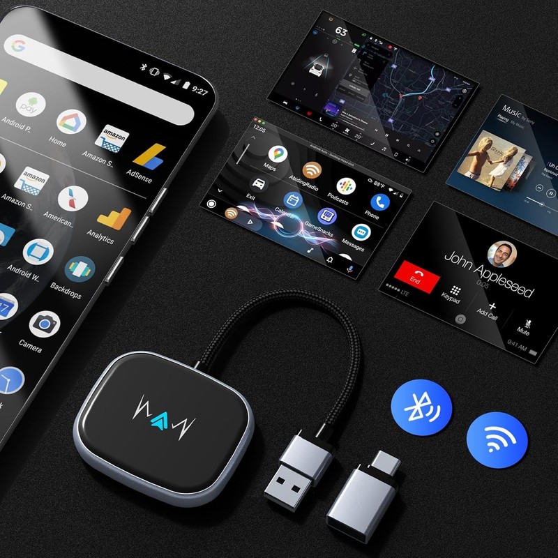 Wireless Android Auto Adapter Latest NFC Touchscreen Connectivity Wireless Plug gallery