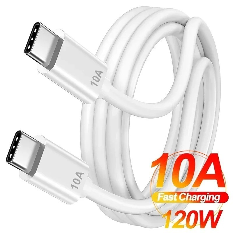 120W 10A USB-C to USB-C Fast Charging Cable Data Sync Cord