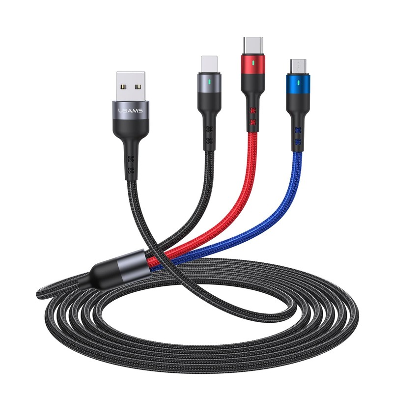 2Pack 10ft Multi Charging Cable Short Charging Cable Nylon Braided 3 in 1 Cha…