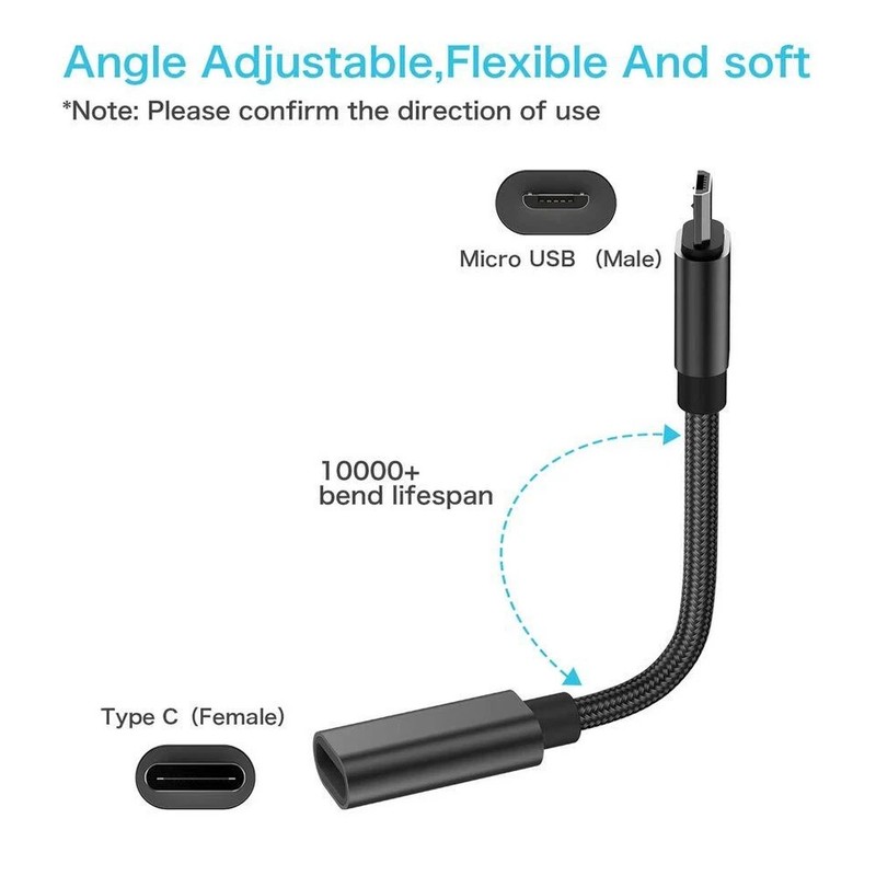 USB C to Micro USB Adapter, KUXIYAN (2 Pack) Type C Female to Micro USB Male gallery