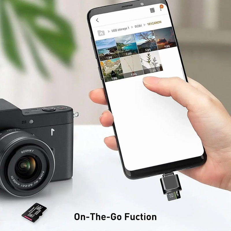 Type C To Micro SD TF Card Reader OTG USB Adapter Converter For Samsung Phone gallery