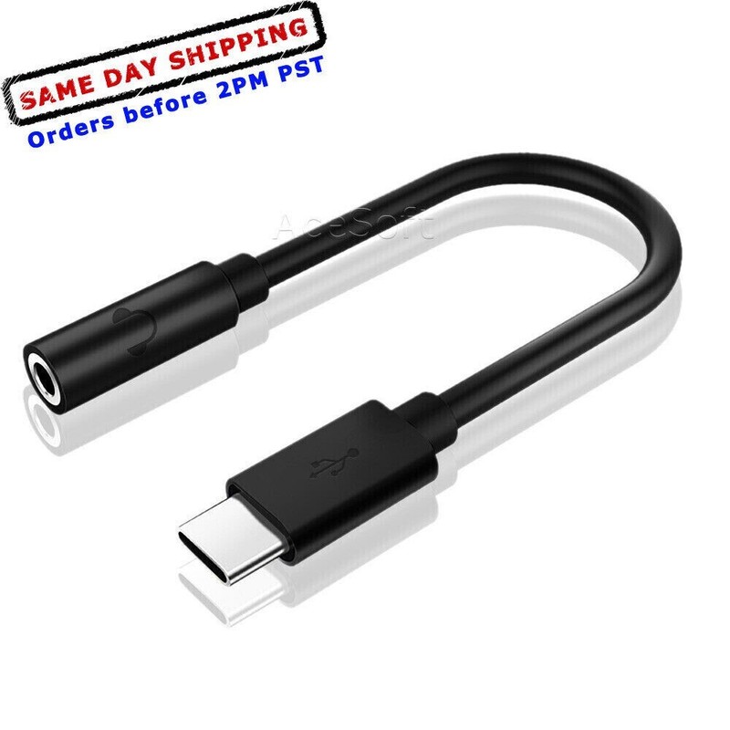 Durable Type C to 3.5mm Audio Adapter Aux Jack Cable w/ Smart DAC Chip f HTC U11