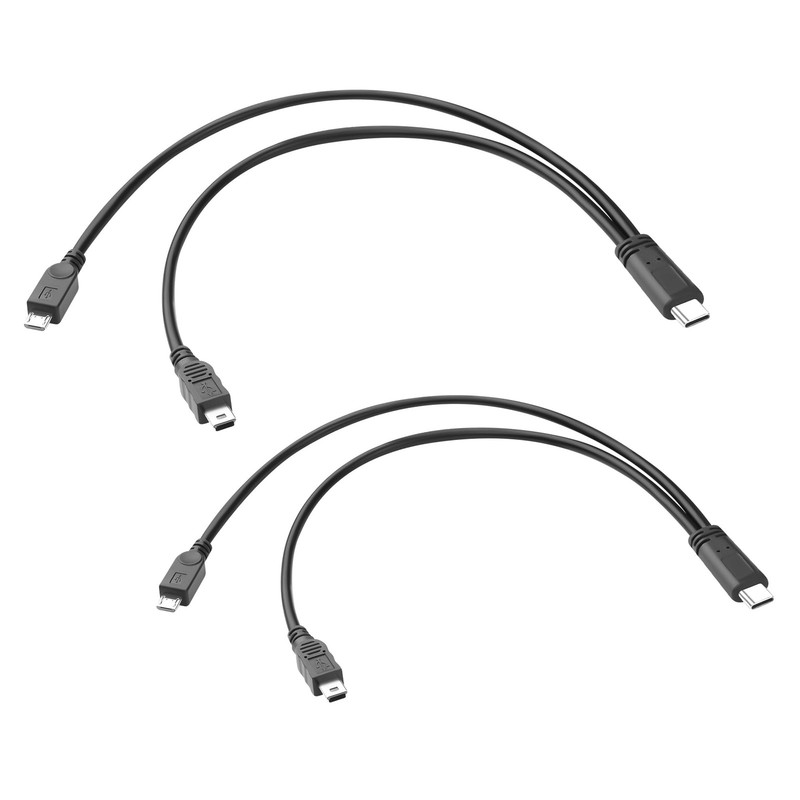 Short USB C Splitter Charging Cable Type C to Micro and Mini C Charger Cable …
