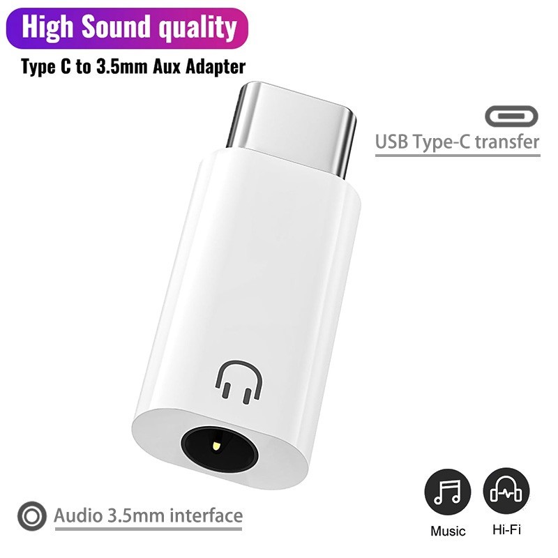 USB C to 3.5mm Headphone Jack Adapter Type C Audio Aux Dongle Converter Pack Lot