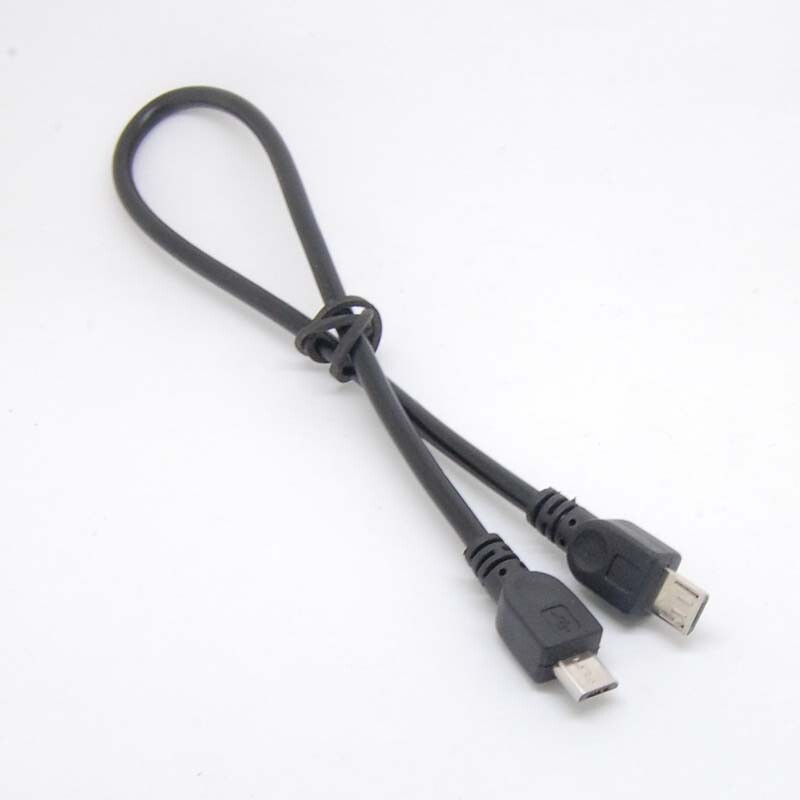 30cm USB 2.0 Micro 5P 5Pin Male to Micro 5 Pin Male Plug Short Cable Adapter