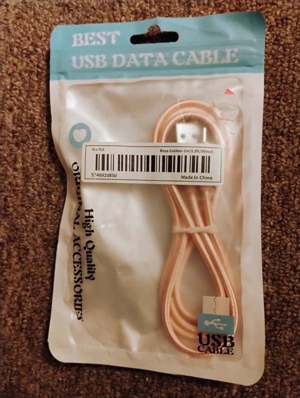 Best USB Data Cable Pink New/Sealed