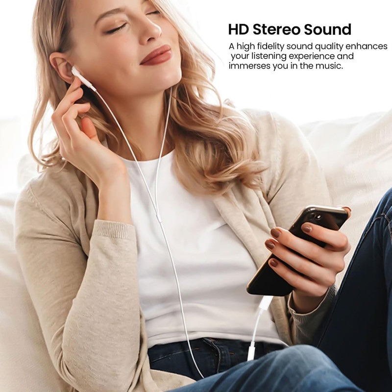 USB C to 3.5Mm Headphone Jack Adapter for Iphone17/ Iphone 16/16 Pro/15/15 Pro/P gallery