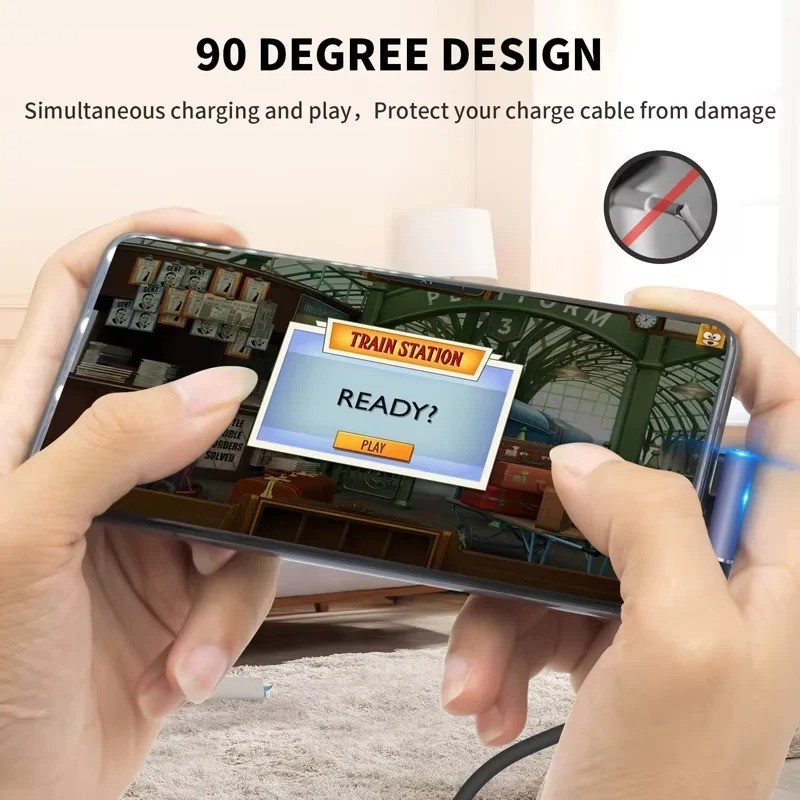 90 Right Angle USB C to USB C Adapter Type C Fast Charging Converter 40Gbps 100W gallery