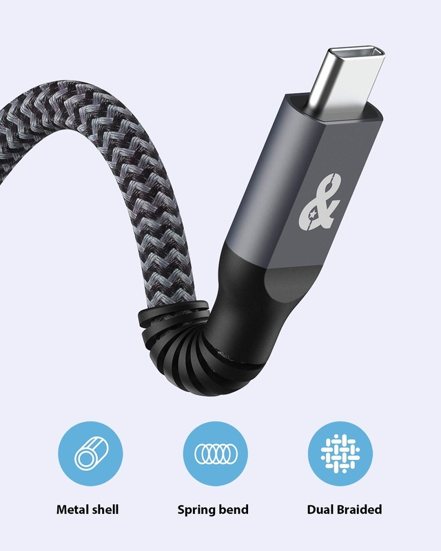 USB C Monitor Display Cable 10FT USB4 Gen2 20Gbps 240W PD 4K/2K Video Mac gallery