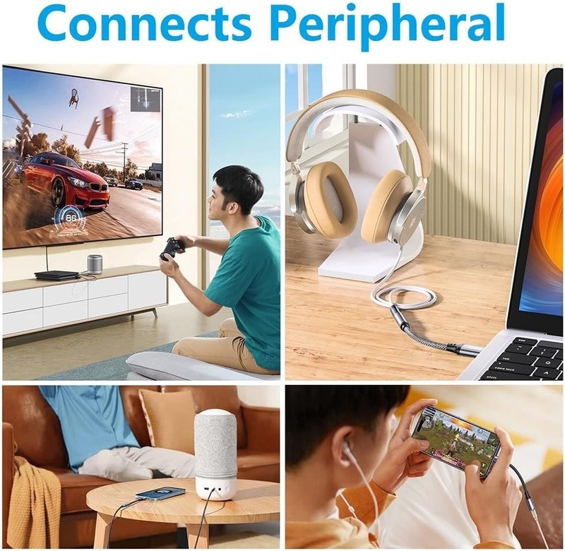 Universal USB C to 3.5mm Adapter Pack - Hi-Fi Audio, Ideal for All Devices gallery