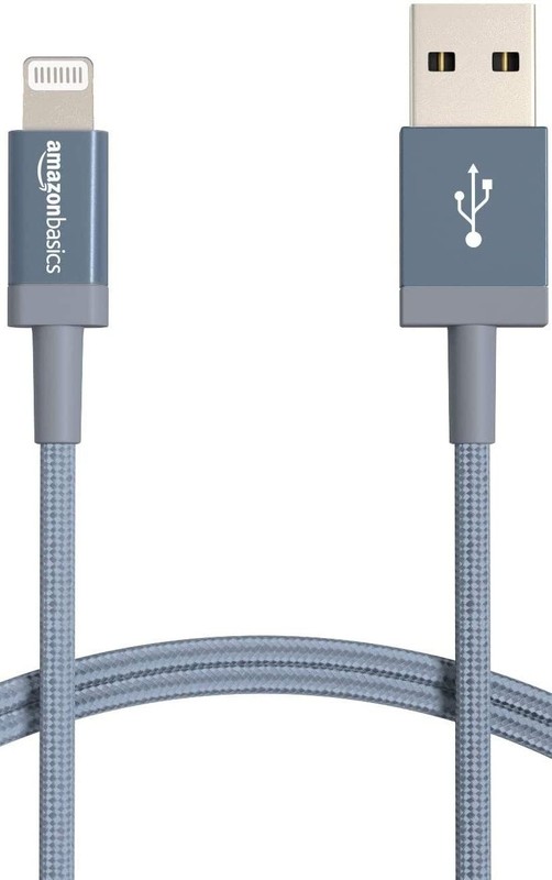 Amazon Basics L6LM-N-G USB-A to Light-ning Nylon Braided Cable 3ft