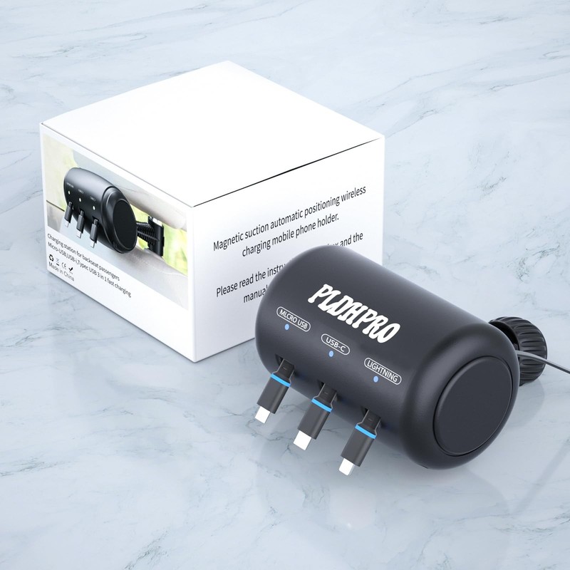 Uber for Car 3 in 1 Backseat Car Charging Station , with QC 3.0 Adapter 36W R... gallery