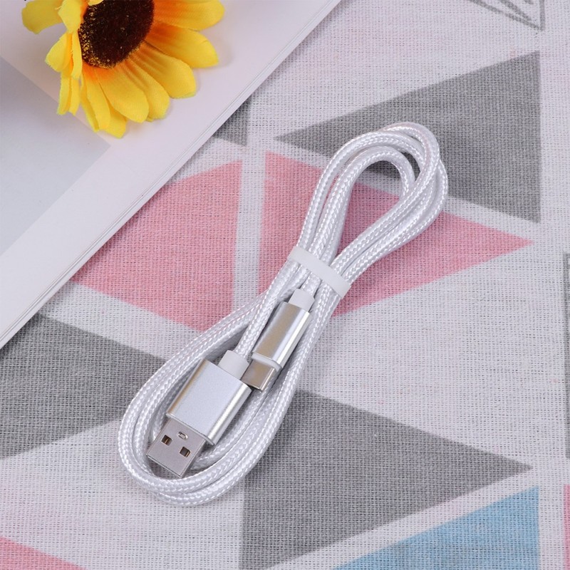 1M USB Type-C Cable Nylon Braided Fast Charging Cord Safe and Fast Data Line gallery