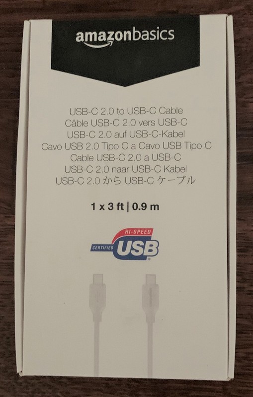 new Amazon Basics Fast Charging USB-C to USB-C 2.0 Cable 3 ft gallery