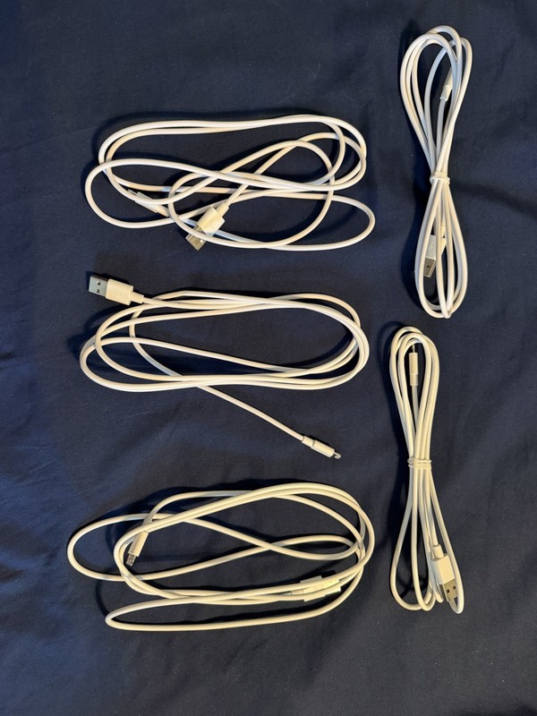 Apple MFi Certified iPhone Charger with Lightning Cable 5 Pack (6FT)