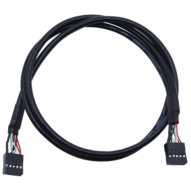 2 PCS 60cm USB 2.0 9Pin Female To Female Mainboard Internal Extension gallery