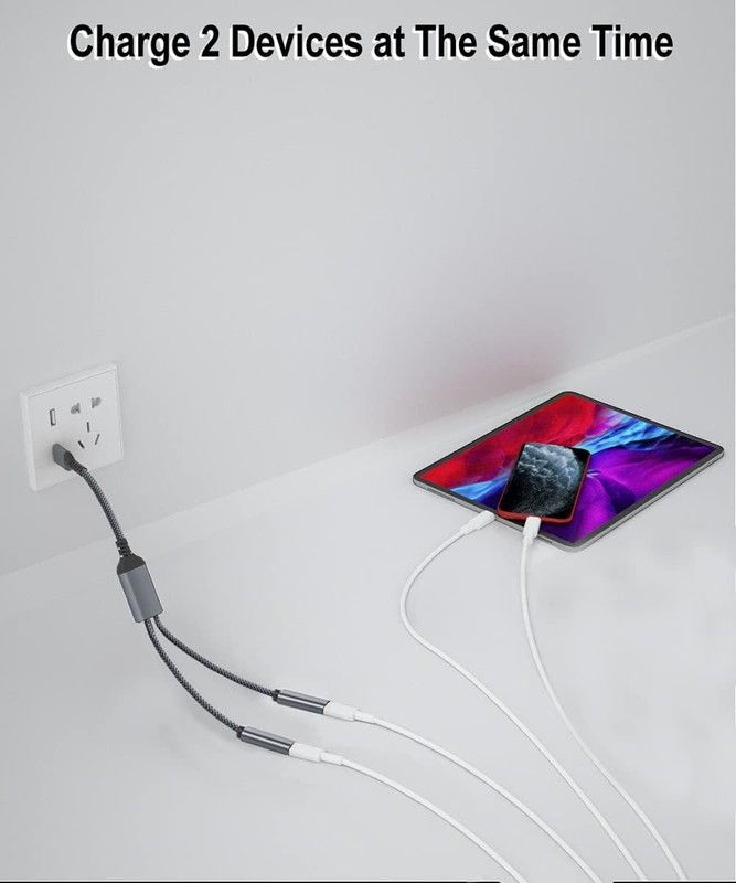 USB Male to Double USB C Female Adapter,Type A Charger Cable Dual Two 2 Splitter gallery