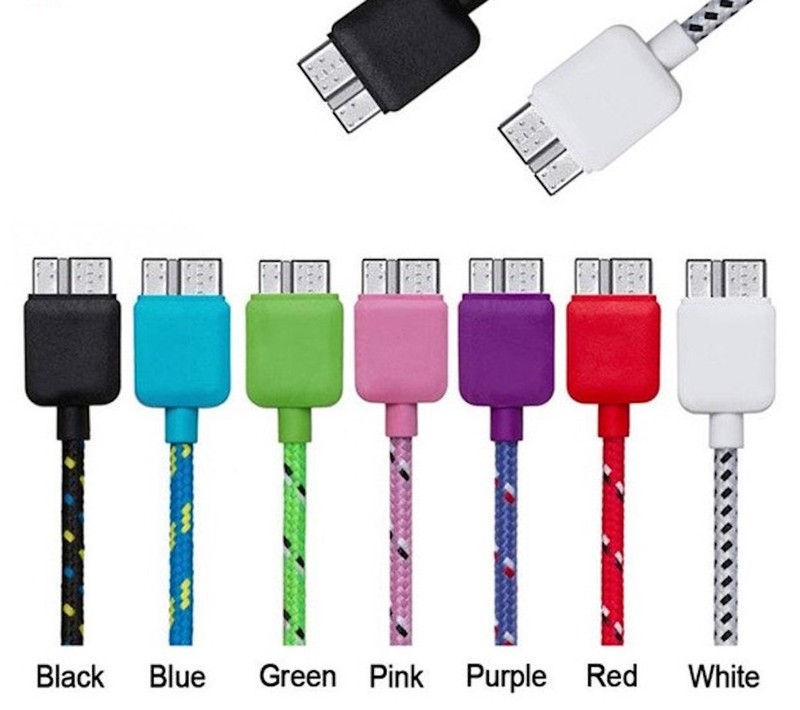 Braided 3.0 USB data power cord Charger Cable For Samsung Galaxy S5 Note 3 N9002 gallery