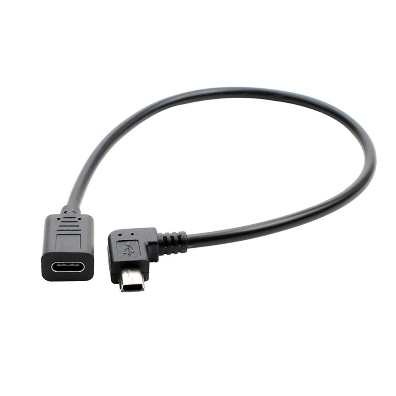 USB C Female to Mini Male Adapter Type C to A Charger Cable Adapter for Phone PC