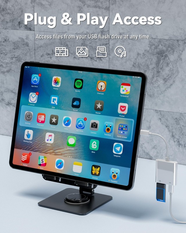 USB C to USB Camera Adapter with 30W Power Delivery Charging Port - Fast Data Tr gallery