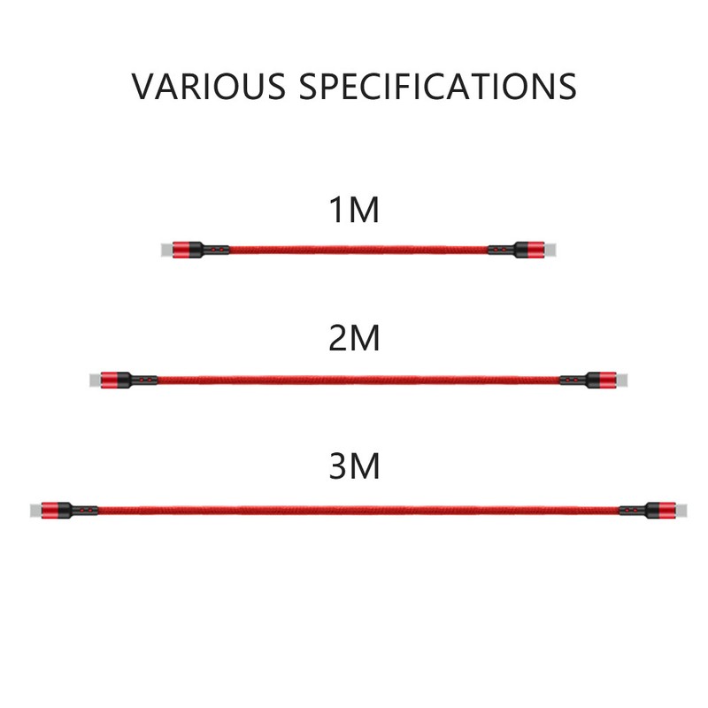 3/6/10Ft USB-C to USB-C TypeC Braided Cable Fast Charger Charging Data Sync Cord gallery
