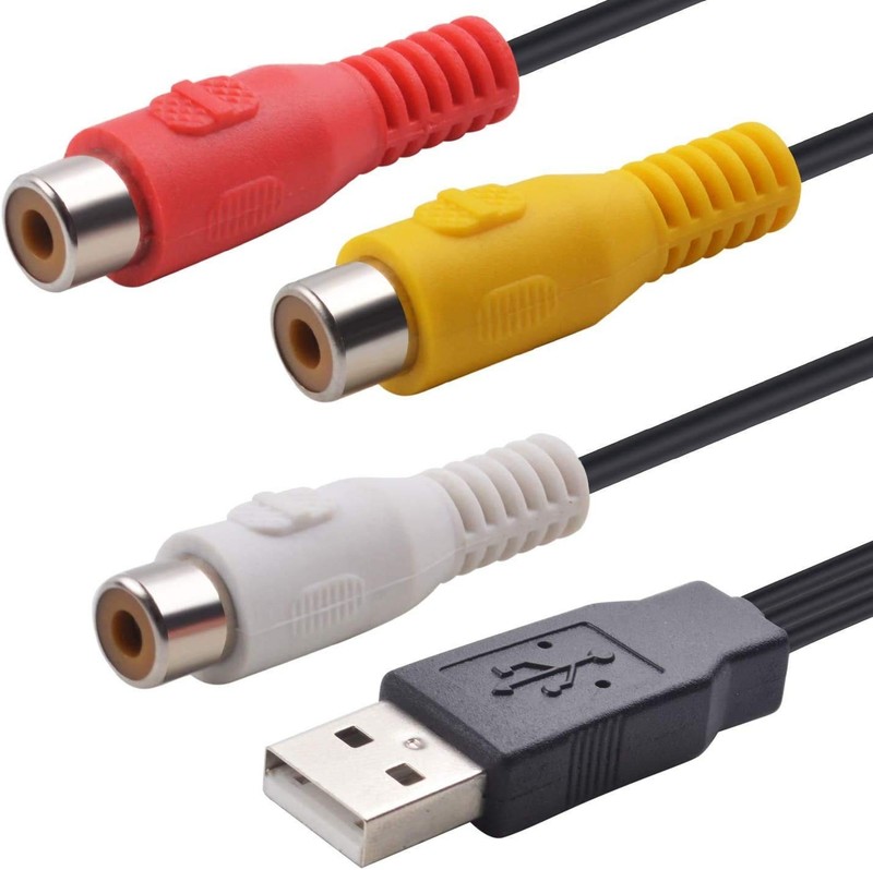 USB 2.0 Male to 3 RCA Female Video Audio Capture Cable for All Devices gallery