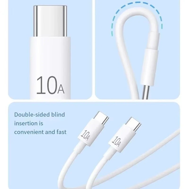 120W 10A Dual Type C Fast Charging Cable For iPhone 15 16 Pro Max Samsung Xiaomi gallery